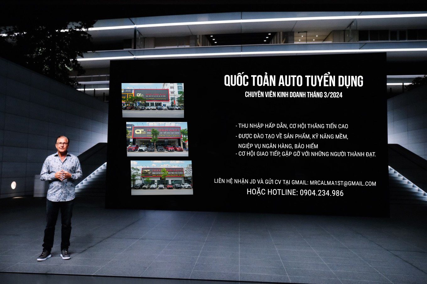 QUỐC TOẢN AUTO TUYỂN DỤNG CHUYÊN VIÊN KINH DOANH THÁNG 3/2024